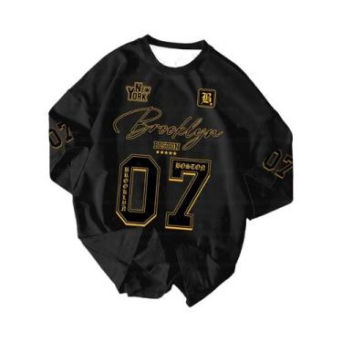 Imagem de Camiseta Esportiva Brooklyn plus Size Masculina E Feminina De Manga Cu