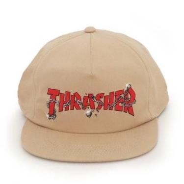 Imagem de Boné Thrasher Magazine Desconstruido Snapback Chains - Bege (Aba dura)-Unissex