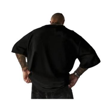 Imagem de Camiseta Masculina Oversized Com Estampa De Esqueleto De Anime, Manga 