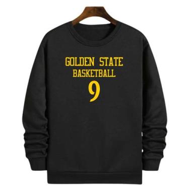 Imagem de Blusa Moletom Gola Basquete Golden State Basketball número 9 - Loja Cl