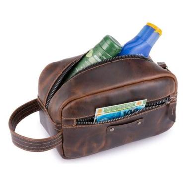 Imagem de Necessaire Masculina Couro 100% Legítimo Organizador De Mala - Ello Gr