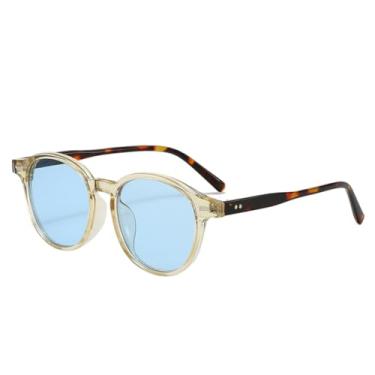 Imagem de VFDHN Óculos de Sol Retrô Masculino Feminino Moda Pequeno Redondo Para Homem Feminino Literário Vintage Óculos de Sol para Dirigir(7)