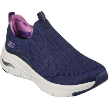 Imagem de Tênis Slip On Feminino Arch Fit New Beauty 149776 Skechers Marinho-Feminino