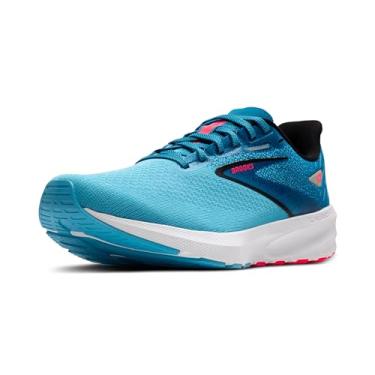 Imagem de Brooks Tênis de corrida feminino Launch 10 Neutral, Crystal Seas/Blue Jay/Preto, 37
