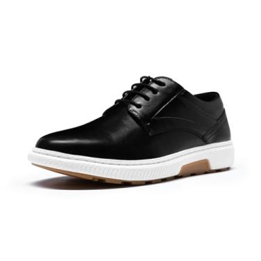 Imagem de Allthemen Sapato social masculino casual Oxford para negócios, tênis masculino, Preto, 41
