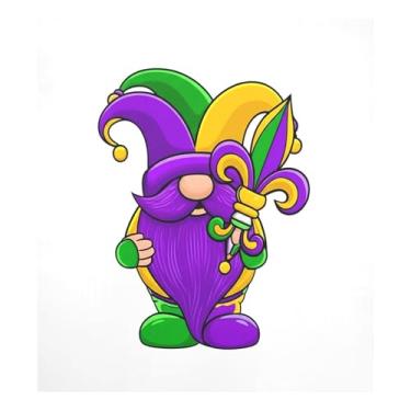 Imagem de Blueangle Capa de ímã de máquina de lavar louça de gnomo Mardi Gras, decoração da capa frontal da máquina de lavar louça, adesivos de eletrodomésticos, adesivos de eletrodomésticos, 58 cm C x 66 cm