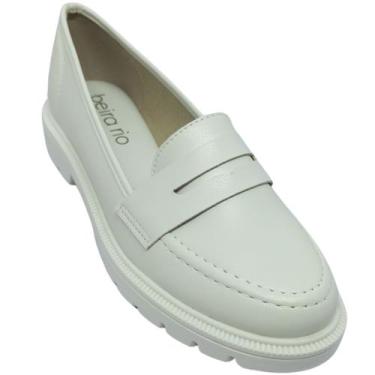 Imagem de Sapato Mocassim Beira Rio Feminino Tratorado, Branco off, 38