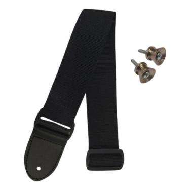 Imagem de Correia Alça Violão Guitarra Baixo Ajustável + 2 Roldanas - Allegretto