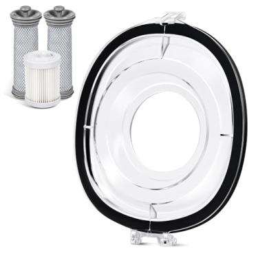 Imagem de Kit de substituição de tampa de lixeira e filtros de vácuo compatível com aspirador de pó Tineco, tampa de recipiente com vedação, 2 pré-filtros e 1 filtro HEPA, para aspirador de pó sem fio A11 e S11