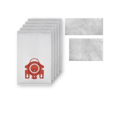 Imagem de Quick Parts Delivery Miele Bolsa de pó de substituição 3D para aspirador de pó - Saco de vácuo de tecido durável - Saco de pó Miele premium - Saco de aspirador de pó de design leve - (5 sacos + 2