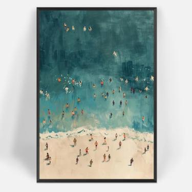 Imagem de Pôster em tela de verão oceano praia férias impressão pintura para sala de estar quarto decoração de parede 30,5 x 40,6 cm sem moldura