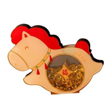 Imagem de Generic Estatueta de Cavalo para Mesa, Enfeite Fofo, Peça Central de Mesa, Coleção de Estátuas de Cavalo de Madeira para Escritório, Festa da Primavera e, Branco