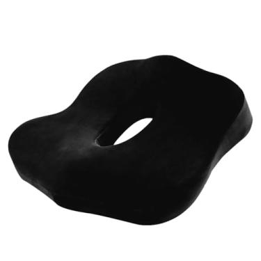 Imagem de Almofada de Assento Anatômica Espuma Memória Cadeira Escritório Carro Home Office Ergonômica Conforto Postura Alívio Dor nas Costas Cóccix Lombar Coluna Hemorroida Capa Removível Respirável