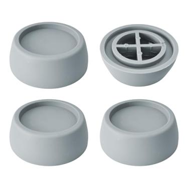 Imagem de Runseaway 4 peças de almofadas antivibração para máquinas de lavar e secadoras, almofadas de elevação de pé de suporte para máquina de lavar e secar, pés de isolamento de borracha para redução de