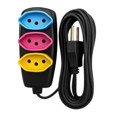 Imagem de Extensão Elétrica 5 Metros com 3 Tomadas 10A Bivolt 127V/220V Padrão NBR 5 Metros