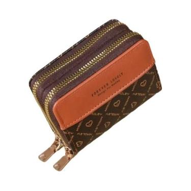 Imagem de Carteira Mini Chic Com Proteção RFID Em material sintético, Zíper Dupl