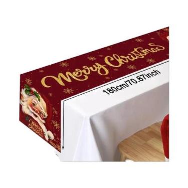 Imagem de Caminho De Mesa De Natal Do Papai Noel, Decoração De Férias De Inverno