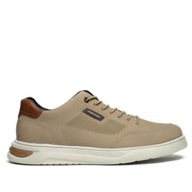 Imagem de Sapatênis Masculino Pegada Couro Delta Levitech Bege Escuro, Bege escu