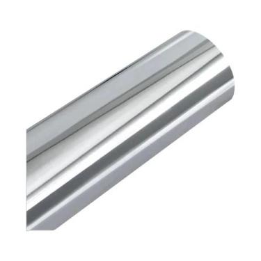 Imagem de Filme Vinílico Cromado Prata Espelhado Autoadesivo Para Envelopamento 