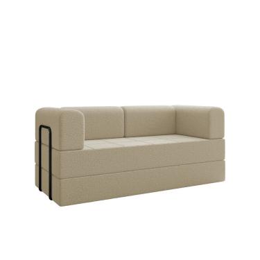 Imagem de Sofá Na Caixa Modular 2 Lugares Linho Bege Para Sala bege