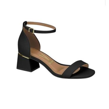Imagem de Sandália Feminina Salto Baixo Grosso Vizzano Ajustável Leve Calcanhar 