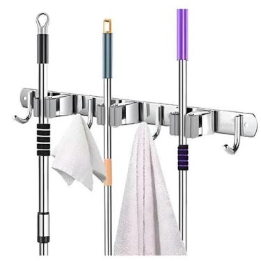 Imagem de Suporte Vassoura Organizador Premium 7 Maneiras De Pendurar Vassoureir