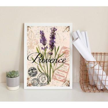 Imagem de Quadro Decorativo Lavanda Provence 24x18cm - Madeira Preta