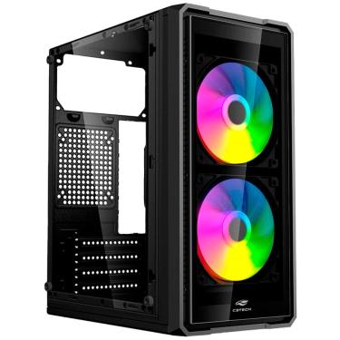 Imagem de Gabinete Gamer C3Tech MT-G41BK, Lateral em Vidro, Micro ATX - Preto