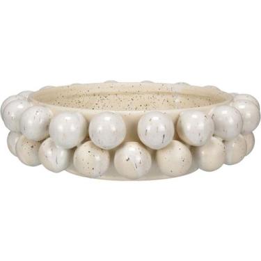 Imagem de VASO DECORATIVO ENFEITE CASA HOME&CO CERÂMICA 9x30x30cm BEGE