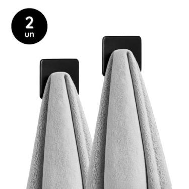 Imagem de Kit 2 Ganchos Adesivo Parede 3M Multiuso Cozinha Banheiro Cabide Autoc