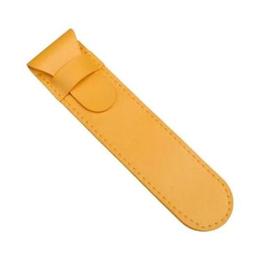 Imagem de Estojo De Couro PU Artesanal Para Canetas, Bolsa Portátil Com Tampa Ar