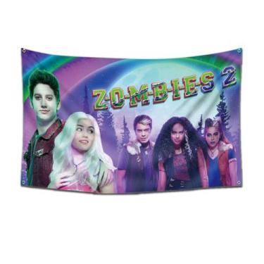 Imagem de Tapeçaria suspensa na parede Zombies 2 para decoração de quarto 100x15