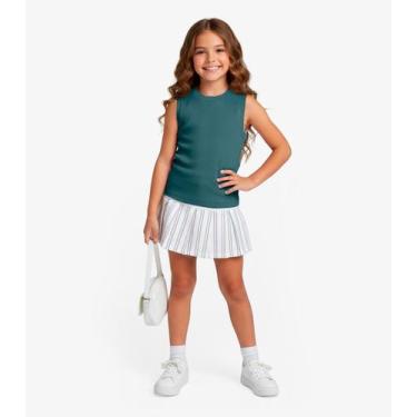 Imagem de Regata Básica Infantil Lisa Soletex Verde, 4, Verde