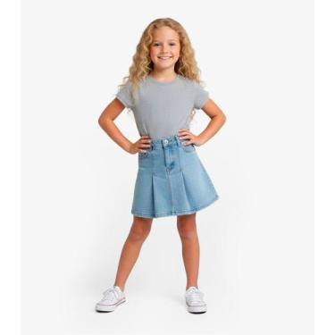 Imagem de Blusa Básica Infantil Manga Curta Lisa Soletex Cinza, 4, Cinza