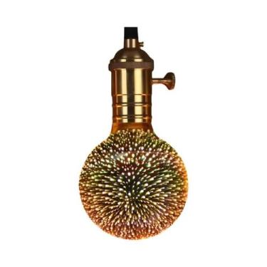 Imagem de Lâmpada Noturna LED Vintage Estrela Fogo De Artifício E27 3D Decoração