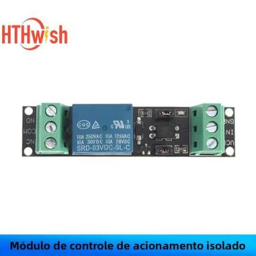 Imagem de Módulo de controle de acionamento isolado de relé único 3V Placa de ac