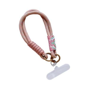 Imagem de Cordão De Pulso Universal Artesanal Para Celular, Alça Curta Decorativ