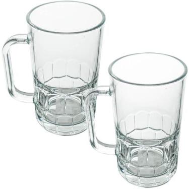 Imagem de Jogo de Canecas de Chopp e Cerveja de Vidro 320ml 2 Peças - Seu Lar