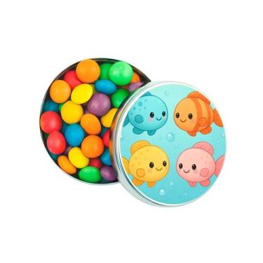 Imagem de Kit 30 Latinhas Lembrancinhas Peixinhos Baby Cor: Prateado - Gil Festa