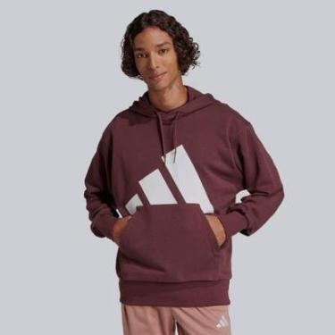 Imagem de Moletom Adidas Big Logo com Capuz Bordô-Masculino