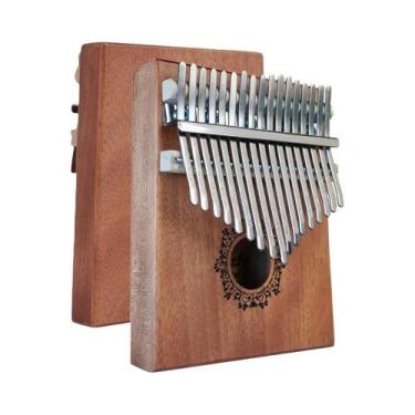 Imagem de Piano De Dedo Portátil De Madeira DOZZLY Com 17 Teclas Para Crianças E