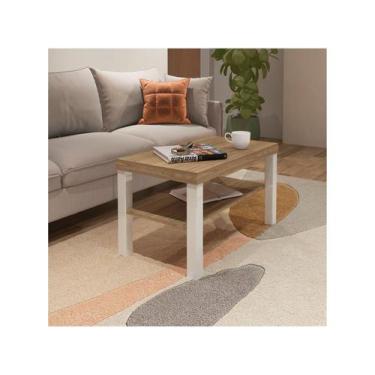 Imagem de Mesa de Centro UP Artely, Carvalho e Off White