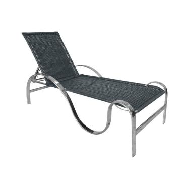 Imagem de Espreguiçadeira Em Corda Náutica Para área Gourmet Bertioga Estrutura Alumínio - Cinza