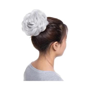 Imagem de Aplique De Cabelo Rabo De Cavalo Sintético Elástico Preto, Castanho E 