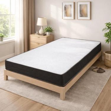 Imagem de Colchão Solteiro Espuma D45 Bordado 188x78x17cm Antialérgico - RG Colc