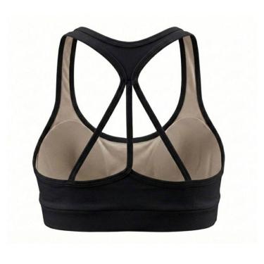 Imagem de Top Costas Nadador Preto Feminino Yoga Pilates Academia Beach Tennis Feminino-Feminino