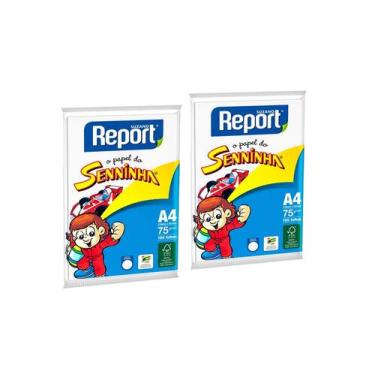 Imagem de Kit 2 Pacotes de Papel Sulfite Senninha Suzano  100F A4 - Report