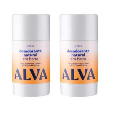 Imagem de 2 Desodorantes em Barra Citrus Vegano Alva - 55g