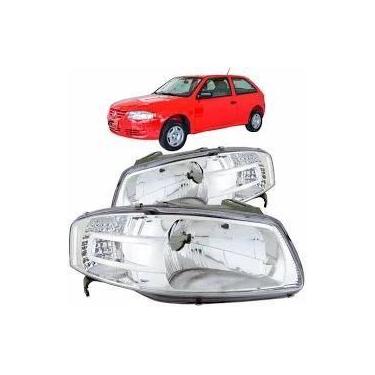 Imagem de Par farol gol g4 06 07 08 09 10 11 12 13 14 mascara cromada - BBS BIBA