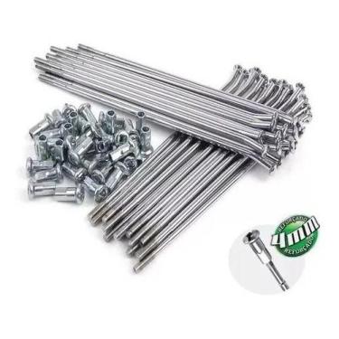 Imagem de Jogo Raio 4mm Cromado Cg Titan Fan 125 150 160 Dianteiro Traseiro - Sm